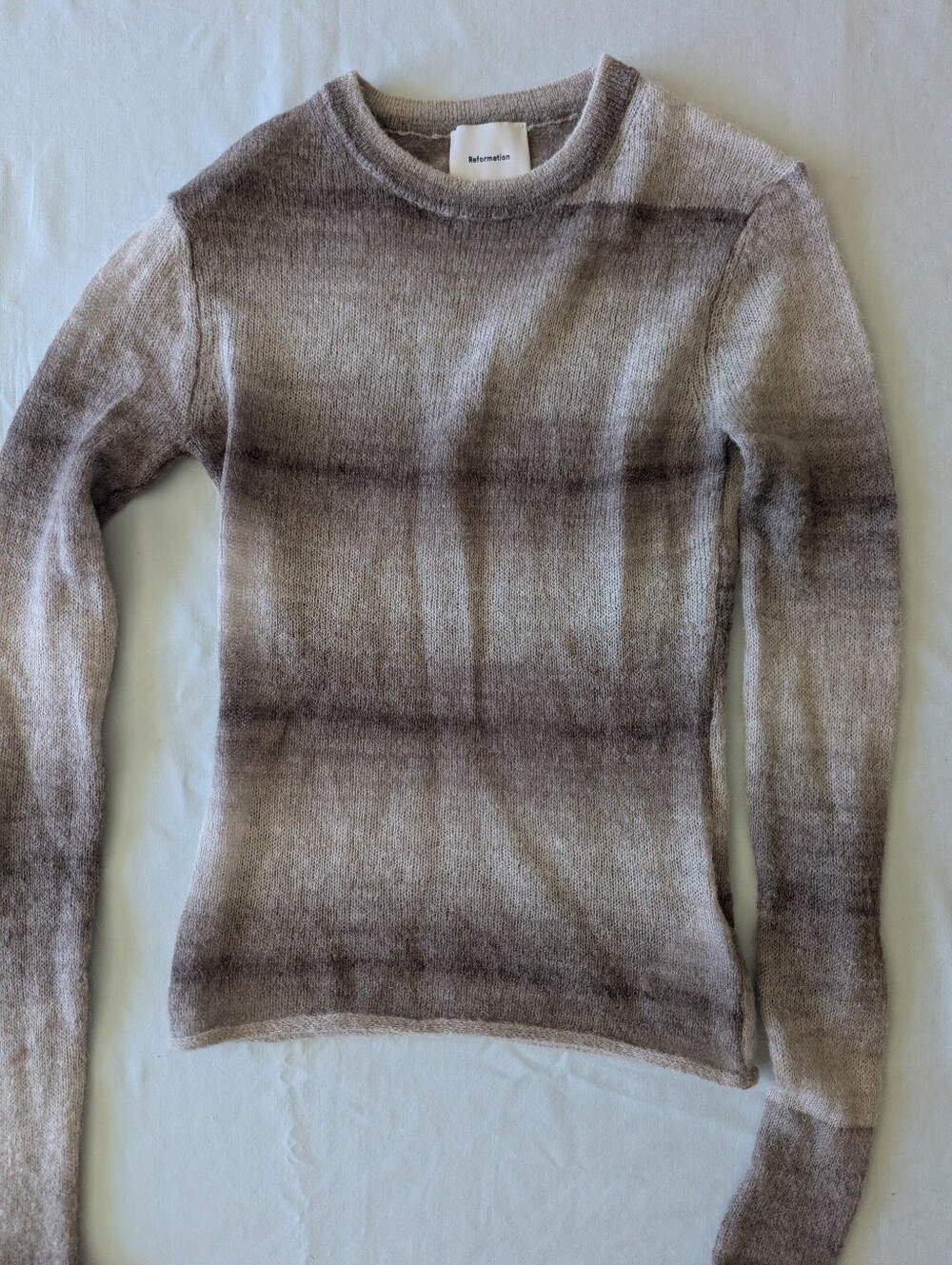 Reformation Alice Sheer Alpaca Crew Sweater - Picture 4 of 14